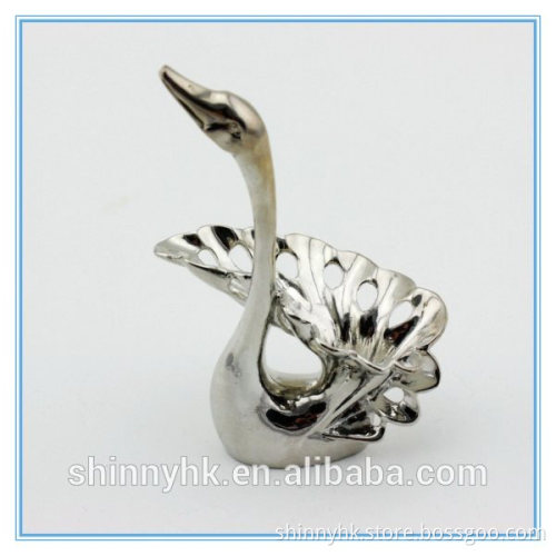 2014 Popular metal animal swan shape finger ring display standSCC003